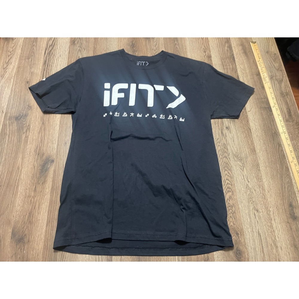 IFIT Shirt, Men's Size XL, Black White, Logo Graphic Print